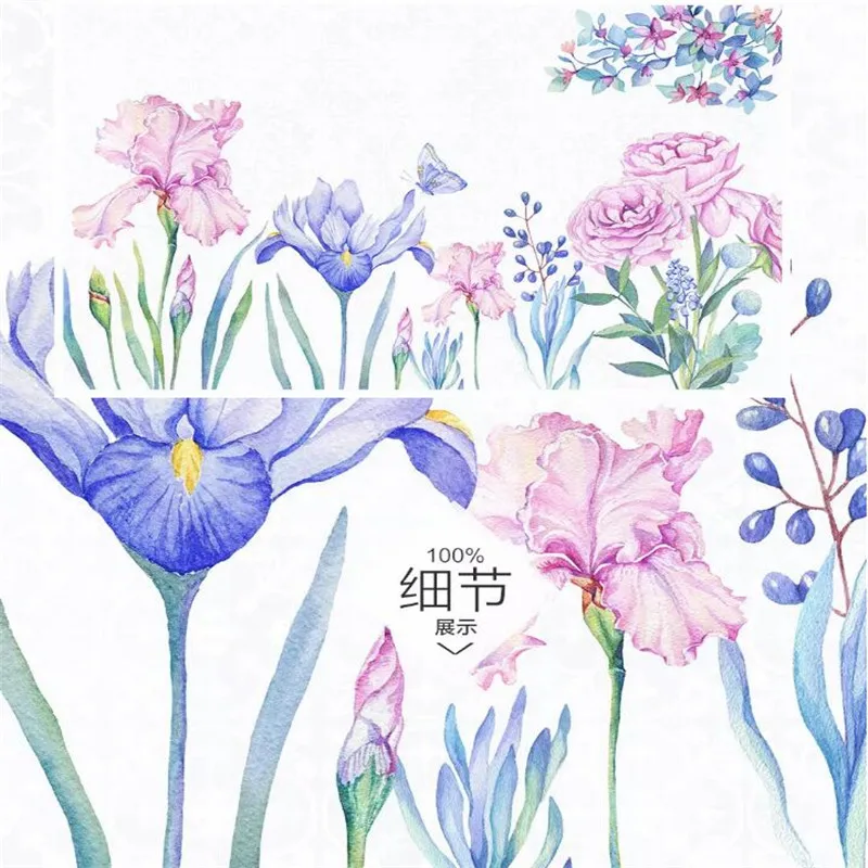 Hand-painted orchid flower butterfly background wall custom large wallpaper mural 3D photo wall factory wholesale Hand-painted orchid flower butterfly background wall custom large wallpaper mural 3D photo wall factory wholesale