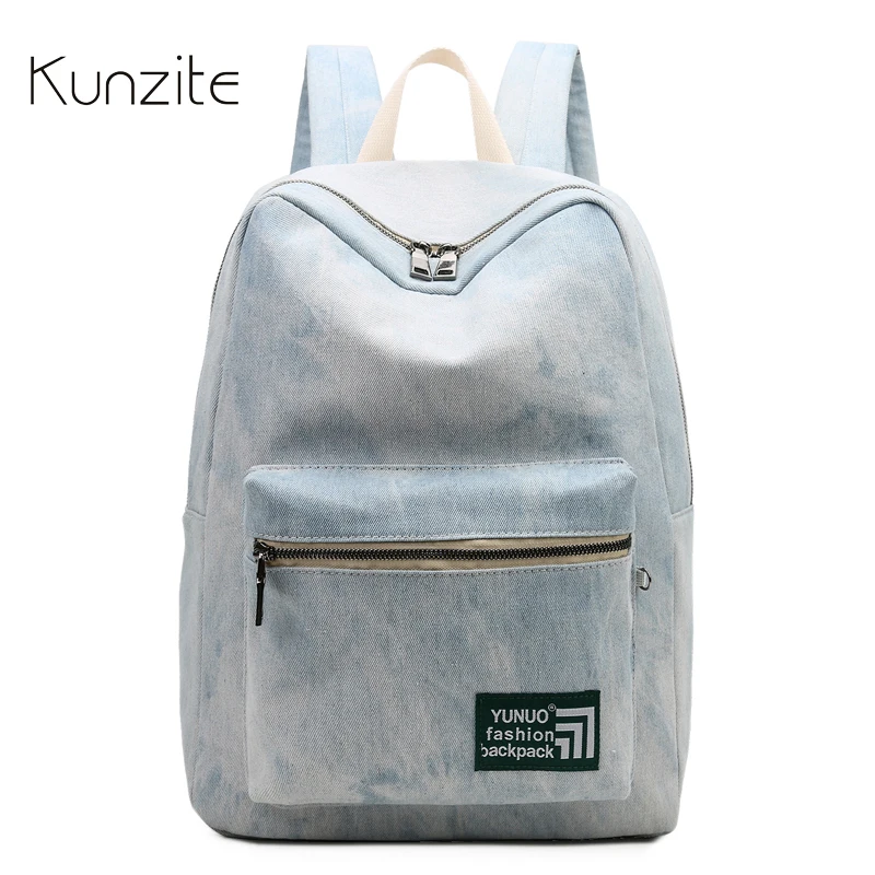 KUNZITE брендовый рюкзак для женщин качественный холщовый красивая сумка книг