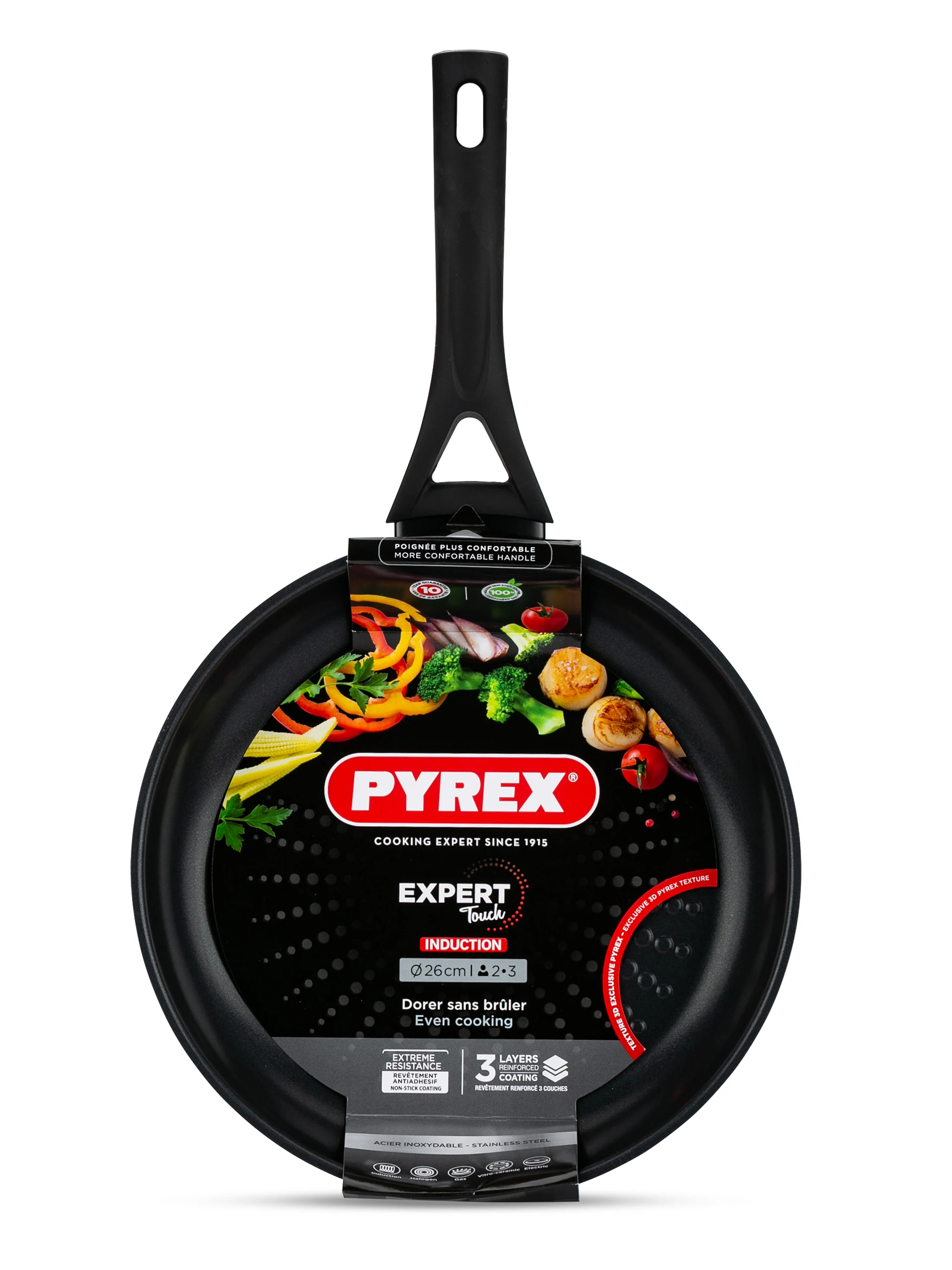 Pans Pyrex Forged aluminum FULL INDUCTION BOTTOM Suitable for all types of plates including induction | Дом и сад
