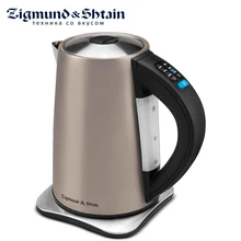 Zigmund& Shtain KE-81SD Электрический чайник, 2200 Вт, 1.7 л, Корпус из нержавеющей стали, Шкала уровня воды, Автоотключение при недостаточном кол-ве воды/ при закипании, Кнопка открытия крышки
