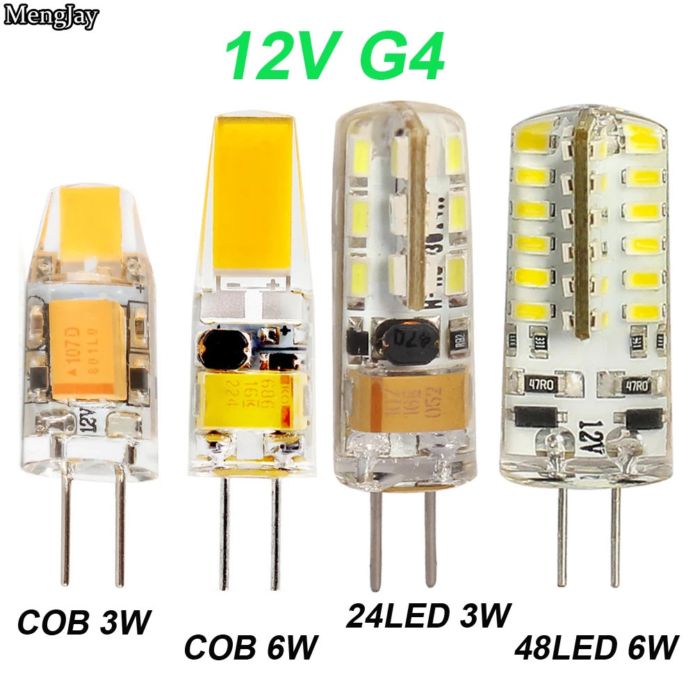 Новое поступление 12 В AC/DC COB G4 светодиодный ная лампа 3 Вт 6 LED освещения для