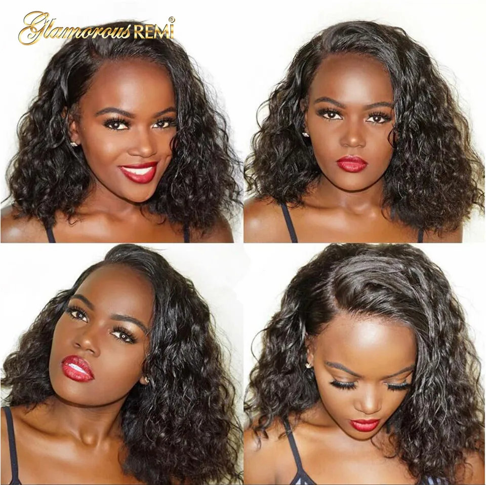 Short Curly Lace Front Wigs Bob Hairstyles Pre Plucked