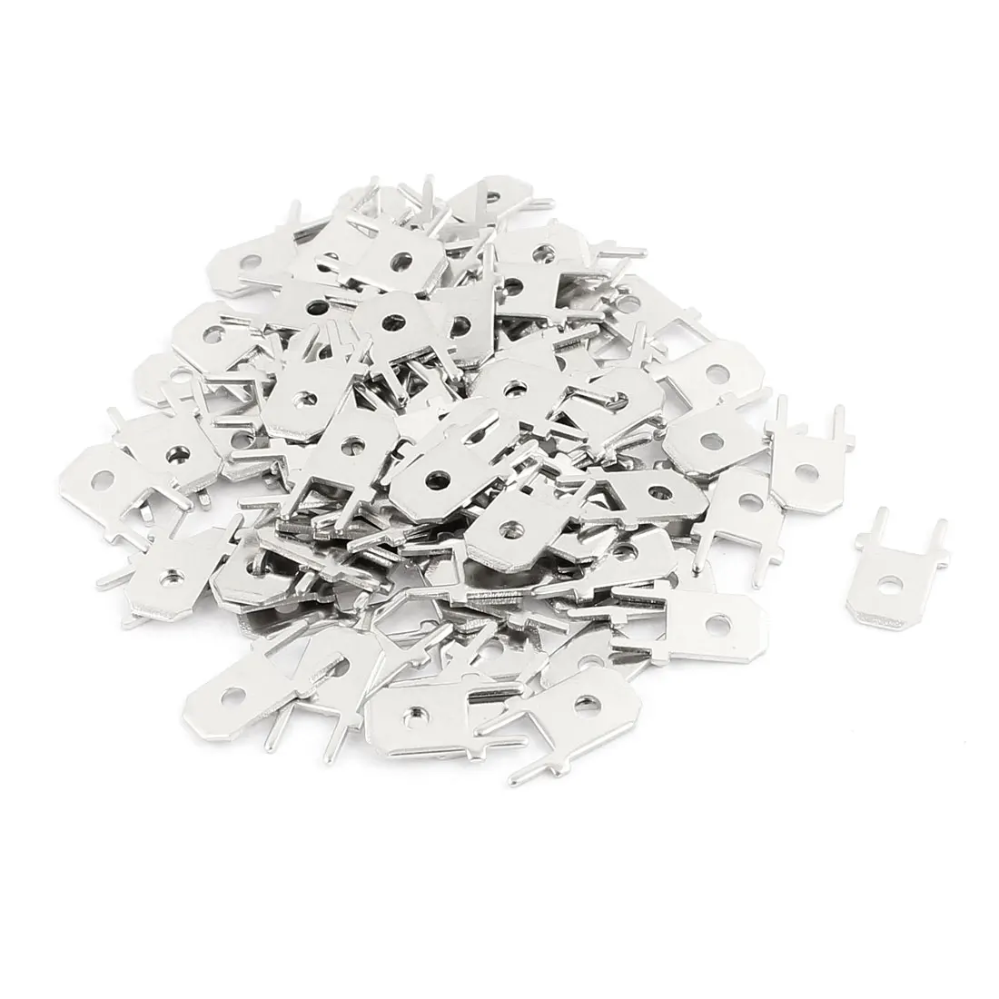 

100 Pcs 1/4" Dia Male Insulated Crimp Spade Pcb Male Terminal Fasten Connector