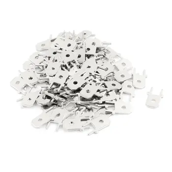 

UXCELL Hot Sale 100Pcs/Lot 1/4" Dia Male Insulated Crimp Spade Pcb Male Terminal Fasten Connector for Machine Electric Power