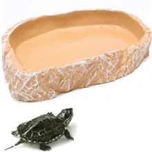 ZHPZPET черепаха из смолы миска без яда рептилии Кормление поставки пищевой контейнер Фидер блюдо для черепахи рептилий