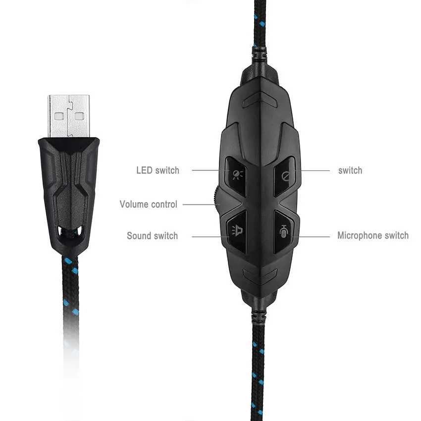 ONIKUMA K2 PC USB стерео игровая гарнитура casque 7,1 канальный звук проводные наушники с микрофоном для компьютера, ноутбука, геймера