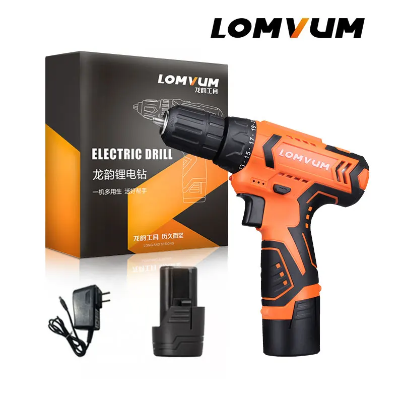 Lomvum Новый мини Мощность инструменты 12/16/24V двойной Скорость Электрический