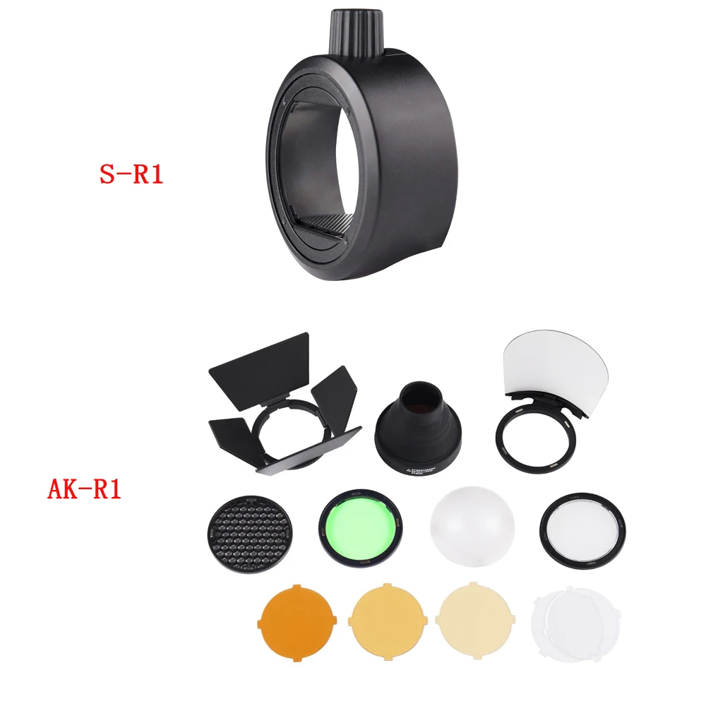 Adaptador com Ak-r1 para Godox Anel Yn560 Yn685 Canon Nikon Sony Yongnuo Flash Tt685 V860ii V350 Tt600