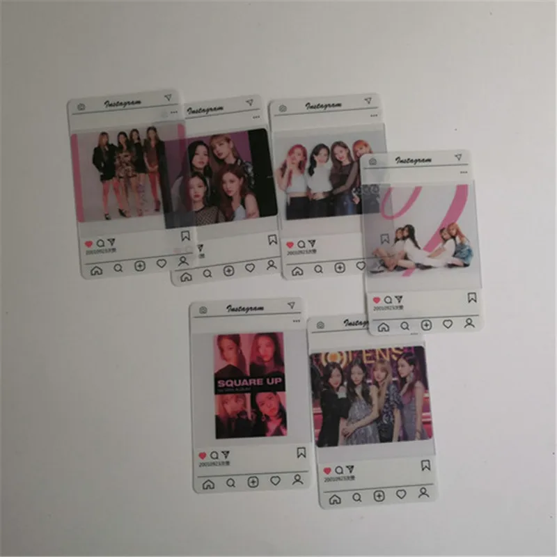 

6Pcs/set Kpop SQUARE UP Blackpink PVC Clear Photo Card Jennie Rose Collective Cards INS LOMO Card Photocard YG172