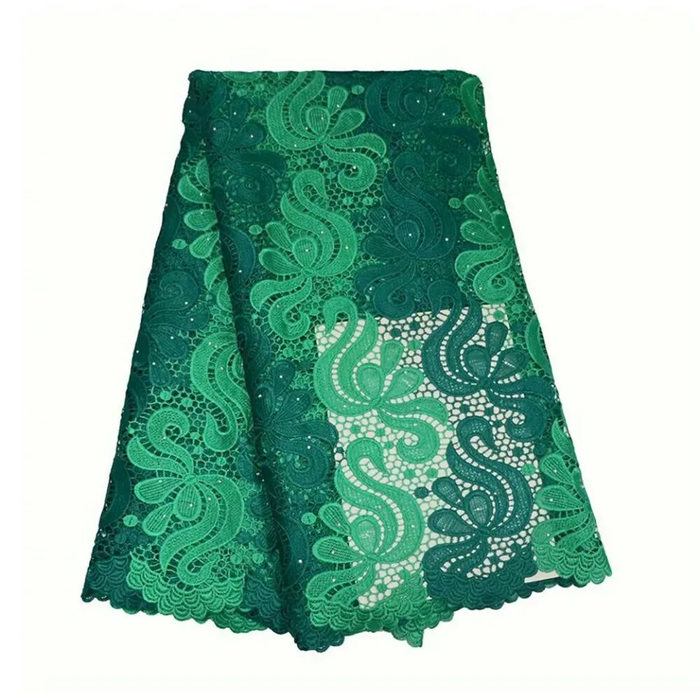 Beaded African cord lace fabric 2018 high quality guipure with beads water soluble for dress F655-2 | Дом и сад