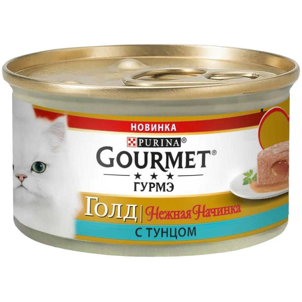 Wet food Gourmet Gold Gentle Filling for cats with tuna, bank, 12x85 g