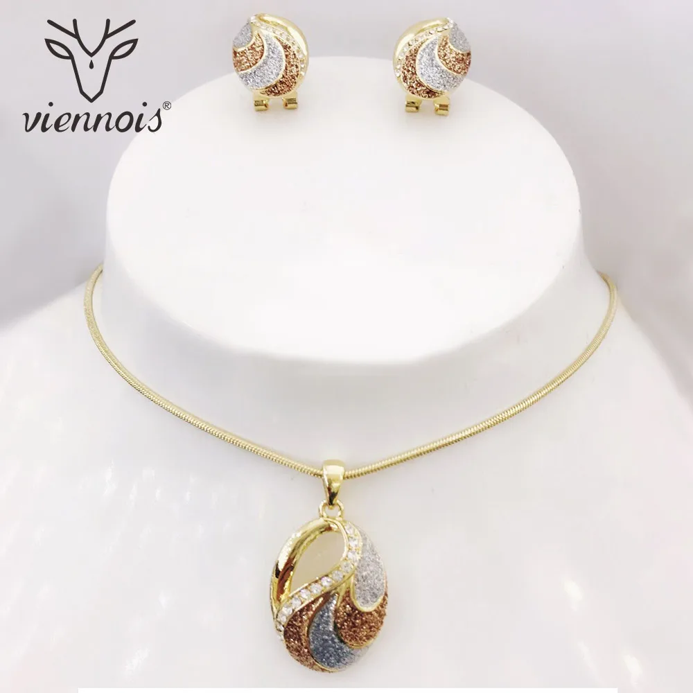 Viennois Золотые сережки гвоздики Большие Овальные Подвески Африканский набор