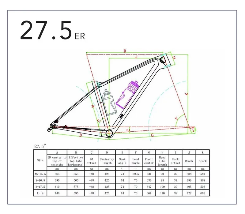 Excellent LEADXUS 27.5er T800+T1000 Carbon Fiber MTB Bike Frame Quick Release/Thru Axel 27.5 Inch Carbon Mountain Bicycle Frame 1