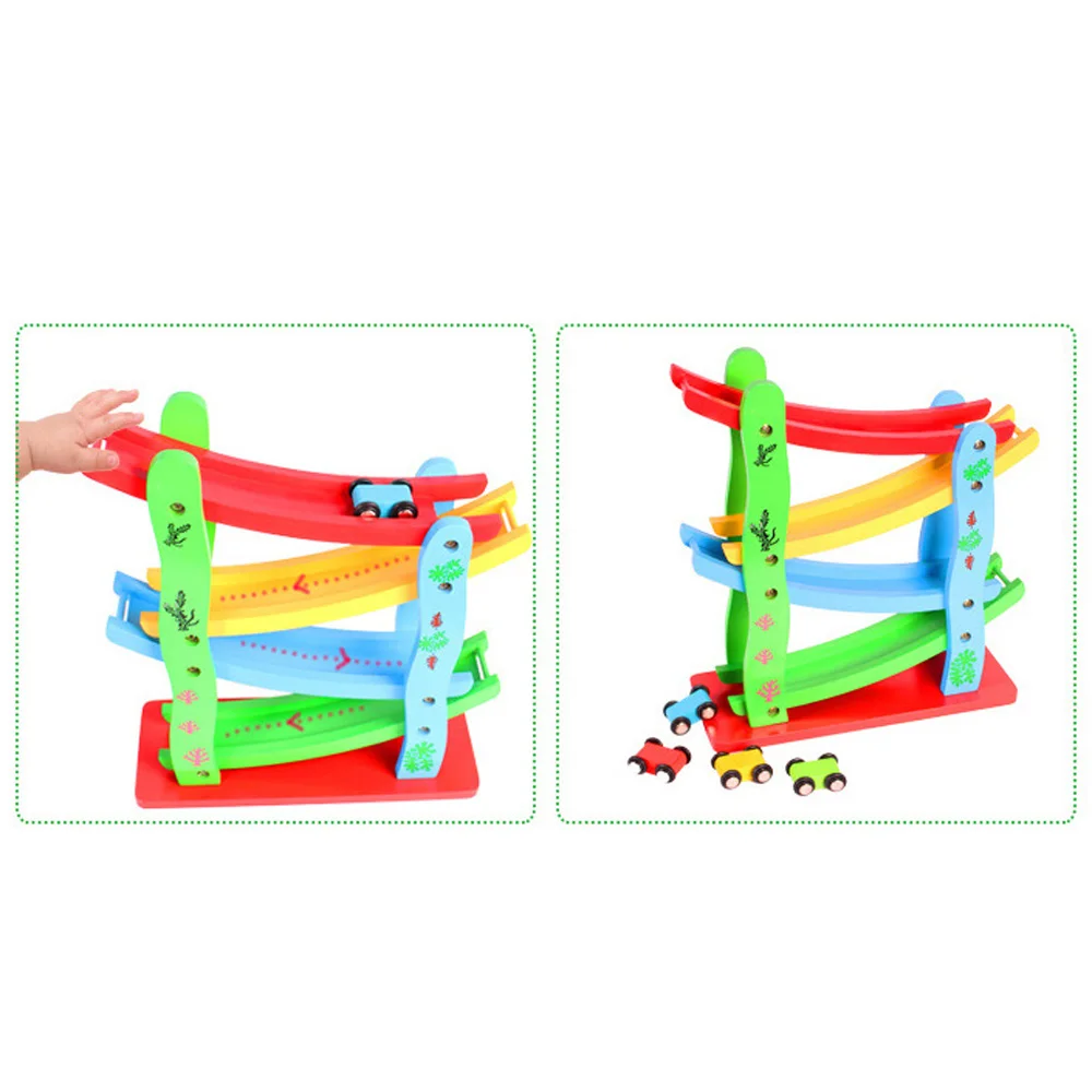 Click Clack Racetrack Wooden Childrens Car Slider Race Track Run Toy Spare Car