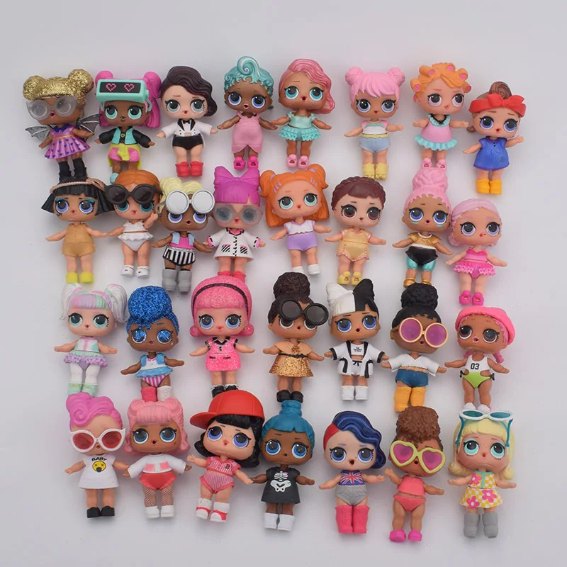 

Cute Girls Gift Sister Doll series 3 With Egg Doll Clothes Accessories Vinyl Doll In Ball For Kids Babay plastic Gifts doll