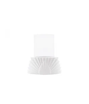 

Candle Holder white ceramic and glass transparent mod. Chakra