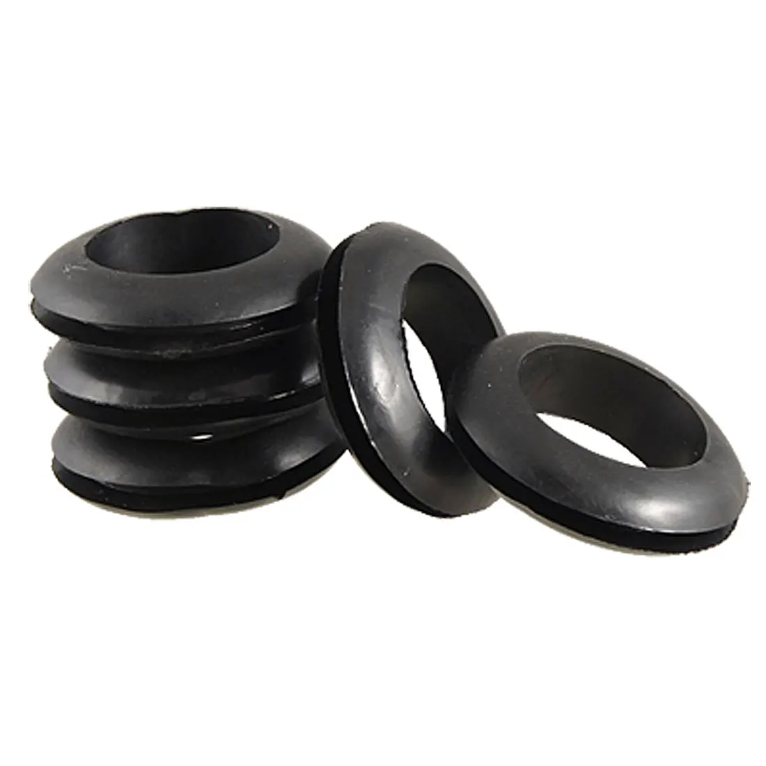 UXCELL 25Mm Black Oil Resistant Armature Rubber Grommets 5 Pcsin Wires