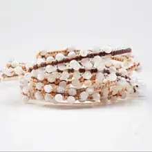Mother of pearl браслет из бисера ручной работы плетеный браслет для женщин