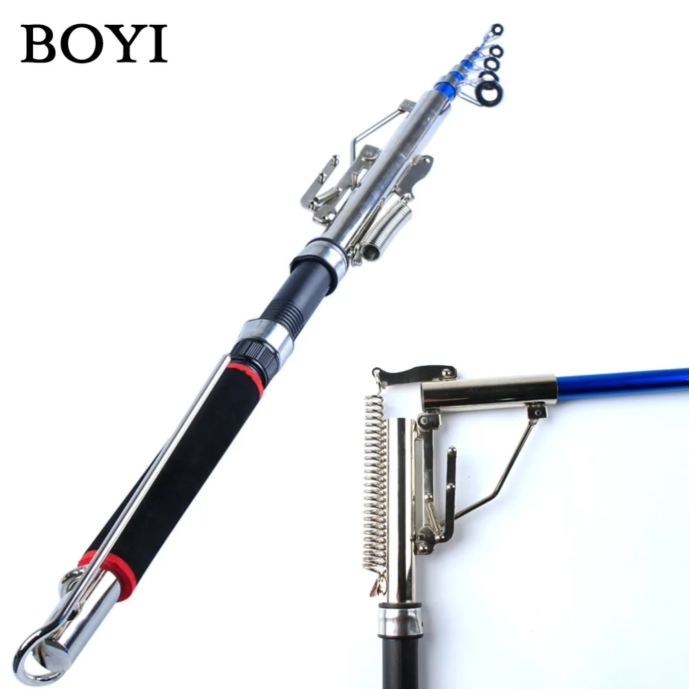 

BOYI Automatic Fishing Rod (Without Reel) 1.5m 1.8m 2.1m 2.4m 2.7m Stainless Steel Sea Pole Sea River Lake Fishing Rod