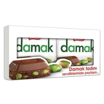 

2 BARS of 80g/2.82oz NESTLÉ DAMAK FINE CHOCOLATE with PISTACHIOS - track