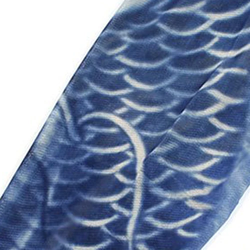 MYTL Fish Scale Print Fake Temporary Tattoo Cycling Arm Sleeves Pair Blue