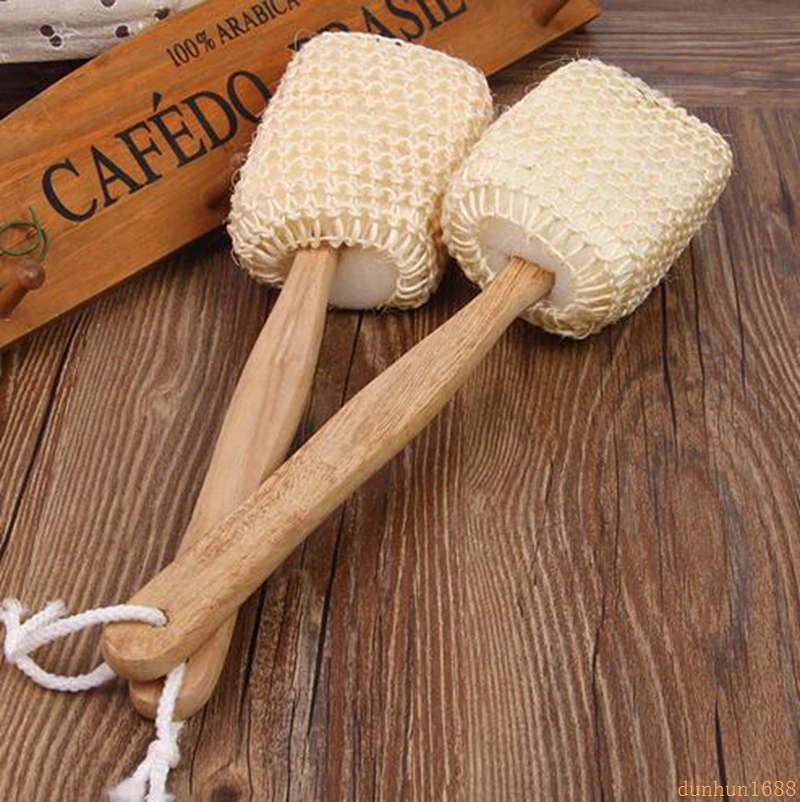 Pincel de Esponja Escova de Banho Densidade Natural Sisal Voltar Lavar 433 50 Pcs