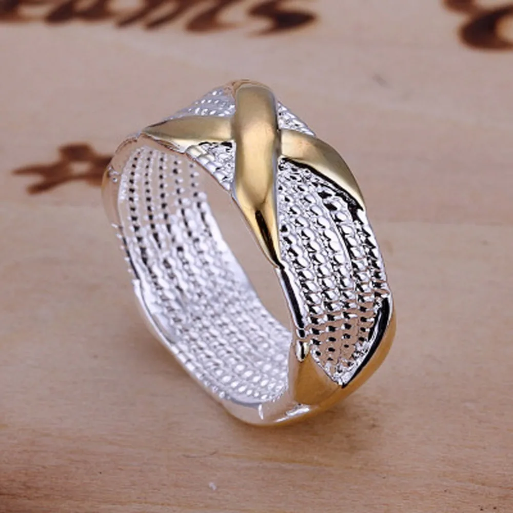 Fashion Charming Jewelry Classic Retro X Shaped Ring Silver Color Drop
