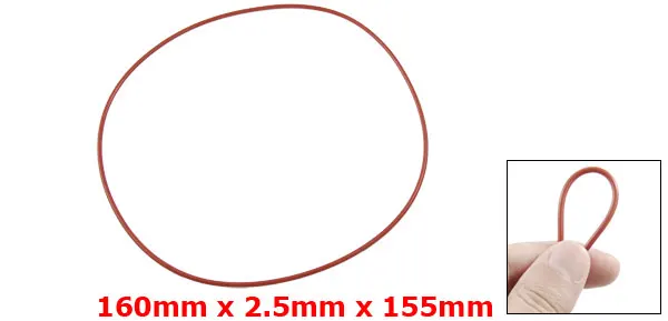 Uxcell 2,5 мм Красное Силиконовое уплотнительное кольцо сальник втулки Id 135 мм 140 мм 145 мм 150 мм 155 мм 165 мм 185 мм 195 мм