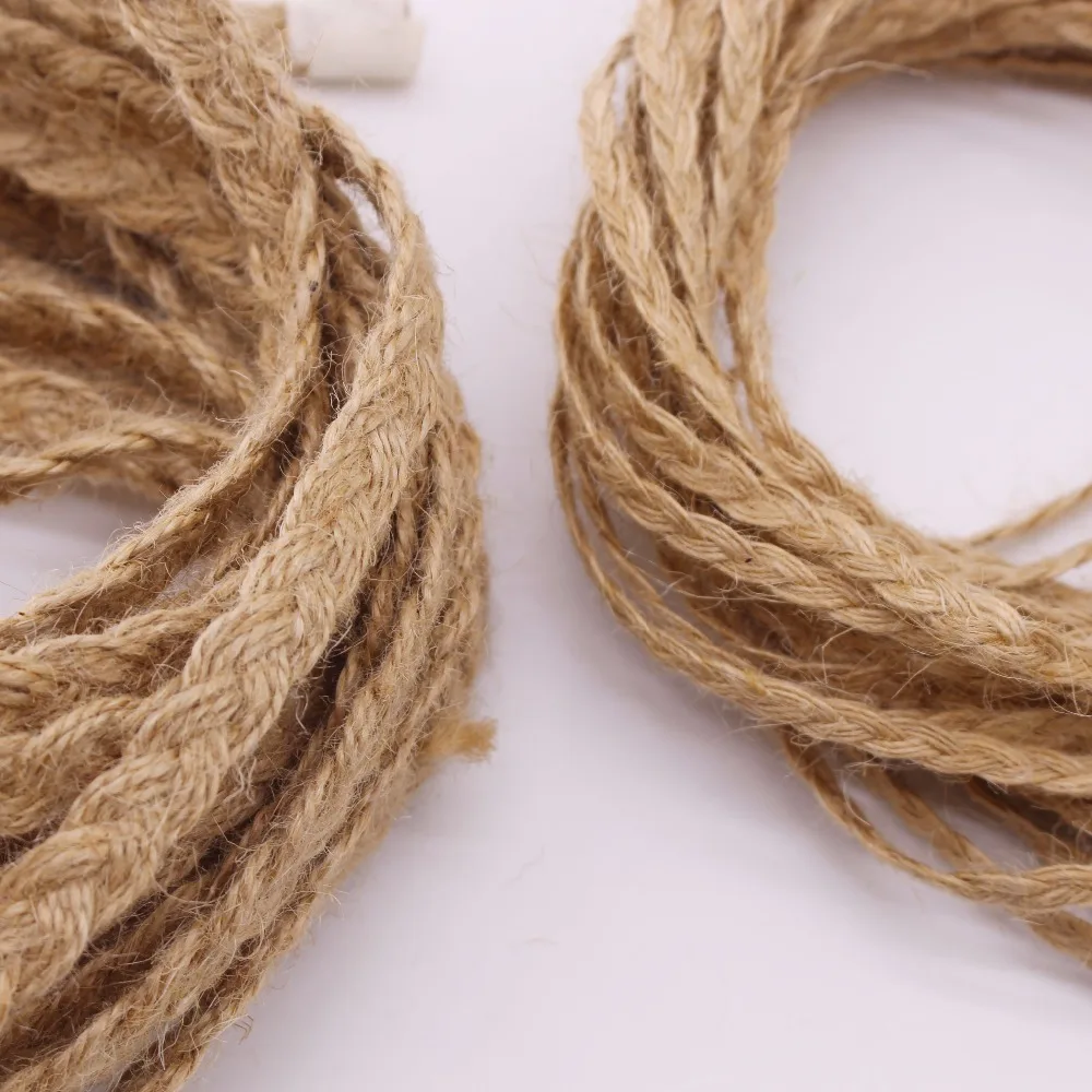 10 Meters 5mm 1cm DIY Hand Craft Flat Natural Hessian Jute Twine Rope