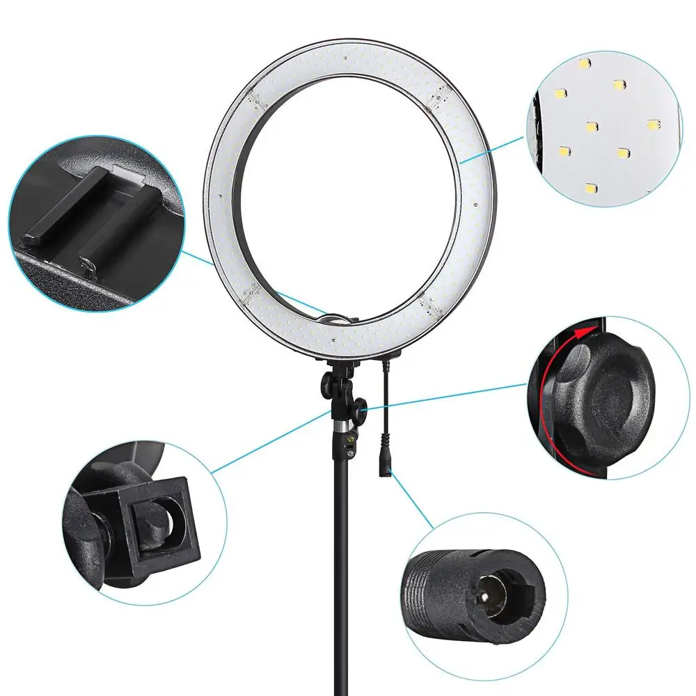 Световое кольцо Fotopal 240 светодиодный одов 5500 к со штативом|ring light|led ring lightdimmable light |
