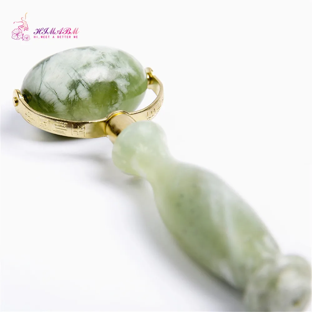 100% Natural jade facial massage roller anti wrinkle thin face beauty bar stick face slimming wheel body massage 100% Natural jade facial massage roller anti wrinkle thin face beauty bar stick face slimming wheel body massage
