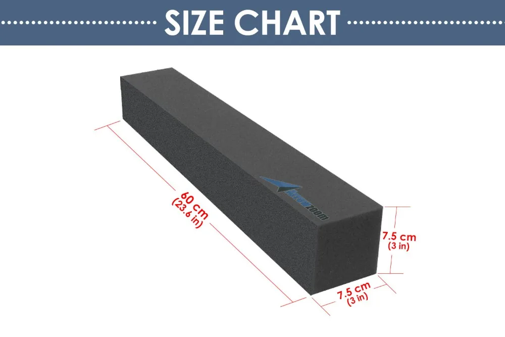 Arrowzoom длинный Угол бас ловушка край блок стены студийная звукоизоляция акустическая обработка пены " x 3" x 23,6"