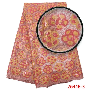 

Organza Lace Applique For Dress, Peach Embroidery Fabric Flower Lace, Sequined Lace Clothes Sewing Mr2644b