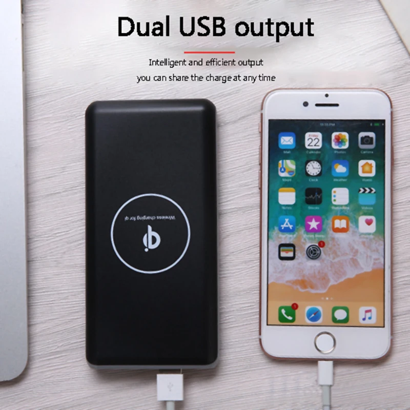 Fast Wireless Charging Power Bank 10000mAh Portable Mobile Phone Charger 2 USB Wireless Charger Powerbank For iPhone Samsung S9 Fast Wireless Charging Power Bank 10000mAh Portable Mobile Phone Charger 2 USB Wireless Charger Powerbank For iPhone Samsung S9