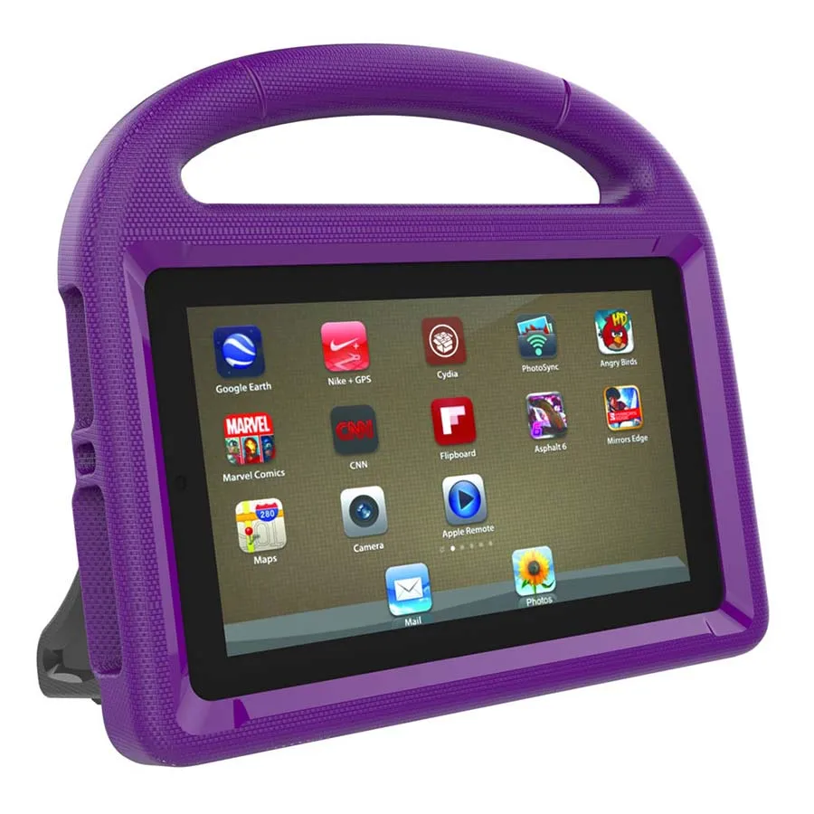 Kids Shockproof Case For Amazon Kindle Fire HD 7 2015 2017 Version Children Safe EVA Protective Case Handle Stand Cover (21)