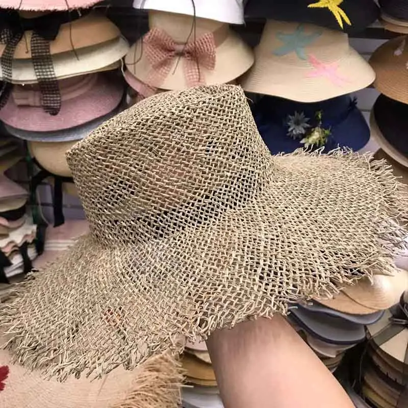Модная шляпа с полями, солнце, шляпа для женщин, натуральная плетеная пляжная шляпа, крутые летние соломенные шляпы Кентукки Дерби