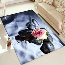 Else синяя вода на спа камень красные розы 3d принт нескользящие микрофибры гостиной декоративные современные моющиеся области коврик
