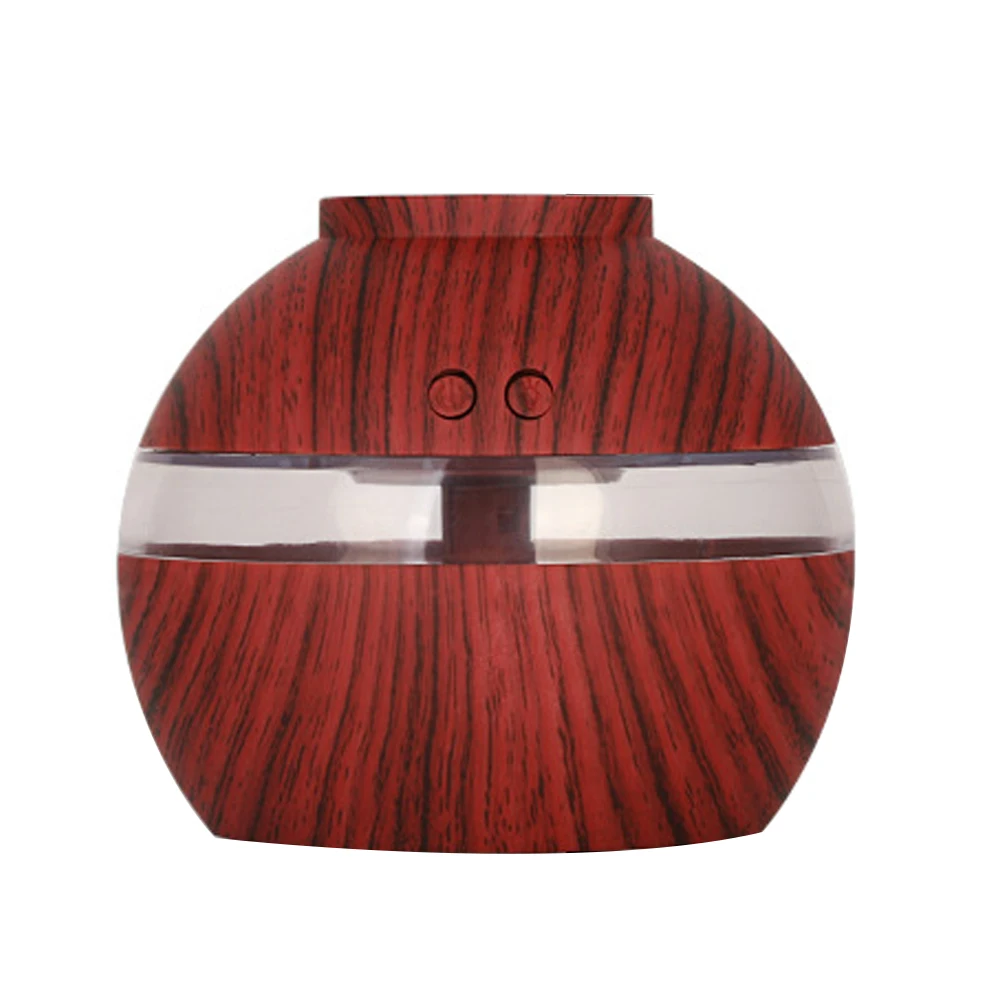 

Ultrasonic Nebulizer Air Humidifier 300M Aromatherapy Essential Oil Aroma Diffuser With Wood Grain 7 Color LED Light For Home