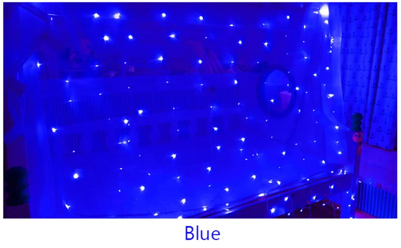 3x3m 300LEDs Copper Wire Curtain String Light USB Battery Christmas LED Fairy Light Holiday Wedding Decor Curtain String Lamp (5)