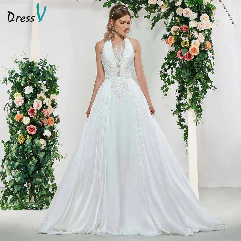 halter bridal dress