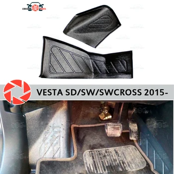 

For Lada Vesta 2015- plate of inner lining under feet trim accessories protection of carpet styling protective covers carpet