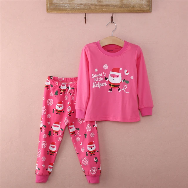 Christmas Baby Girls Pyjamas Set Xmas Hot Sale Baby Kid Santa Claus