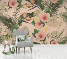 Flowers Plant Tropical Rain Forest Background Wall Factory Wholesale Wallpaper Mural Custom Photo Wall цена Flowers Plant Tropical Rain Forest Background Wall Factory Wholesale Wallpaper Mural Custom Photo Wall цены онлайн