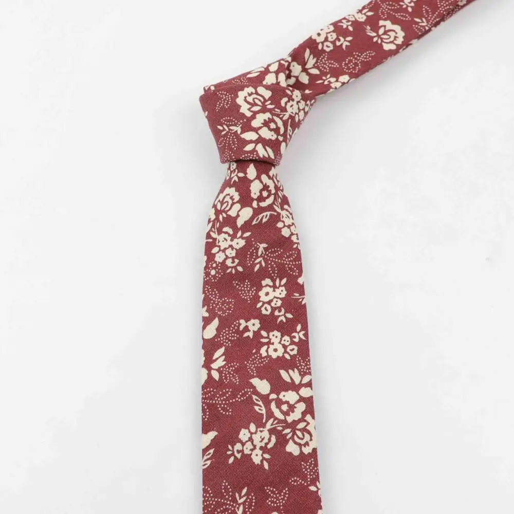 Новые цветочные печатных шеи галстук 6 см из хлопка и льна Для мужчин галстук для свадебного банкета, вечеринки платье смокинг подарок галстук-бабочка взрослый аксессуар высокое качество - Цвет: 23