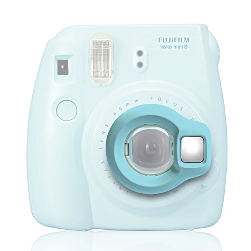 Fujifilm Instax Mini 8 мгновенная синяя камера+ линзы для селфи+ мини белый простой 3 коробки(60 пленка