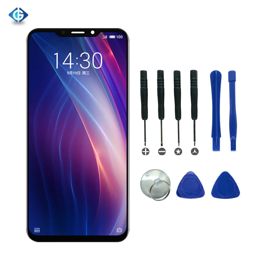 20 шт., ЖК-дисплей для Meizu X8, дигитайзер, сенсорный экран, панель в сборе, замена для Meizu X8, ЖК-дисплей, полная, DHL