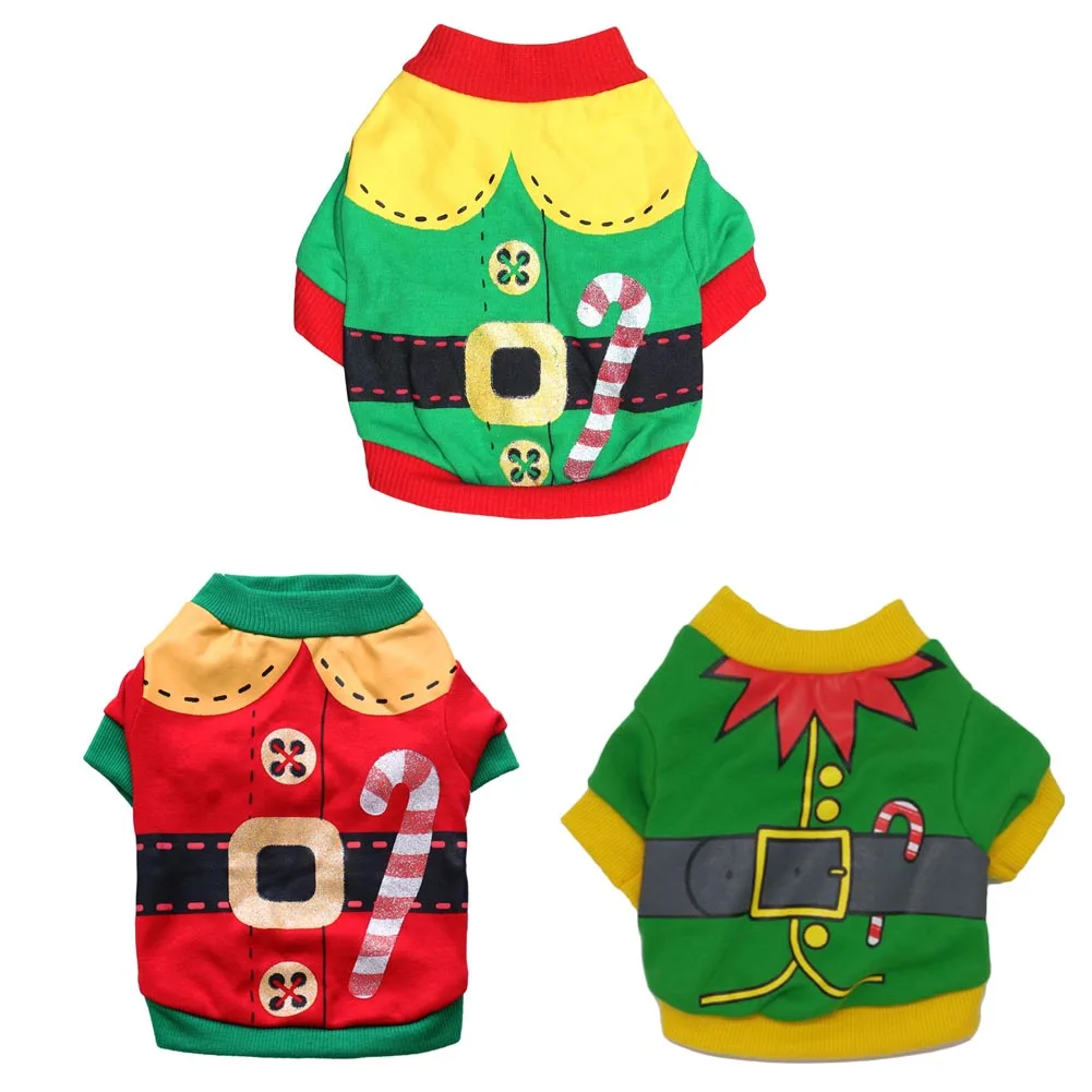 Christmas Dog Clothes Santa Claus Dog Costume T shirt roupa para