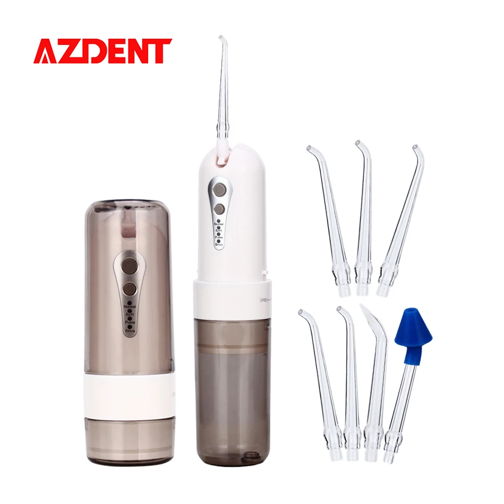 

8 Tips Portable Fold Oral Irrigator Collapsible Water Dental Flosser Rechargeable USB Charging 360 Degree Tooth Cleaning 4 Modes