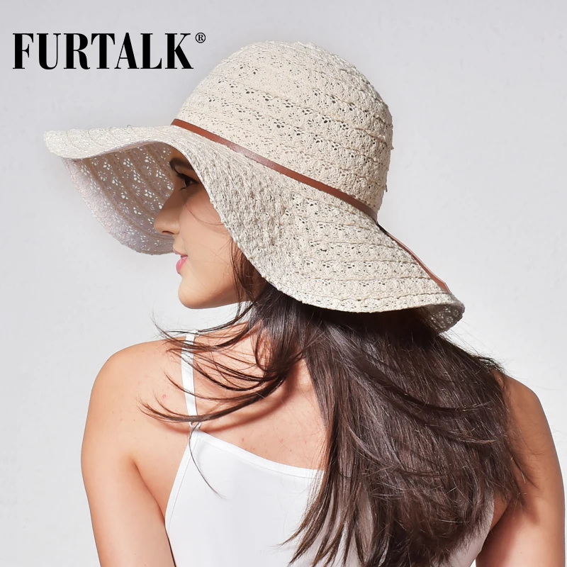 FURTALK Summer Hats for Women Fashion Design Women Beach Sun Hat