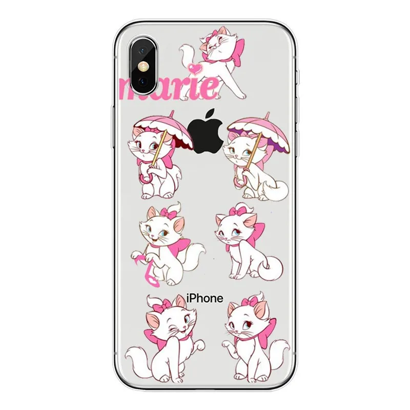 Силиконовый чехол из ТПУ с рисунком "Коты аристократы" Мари коты Кот для Apple